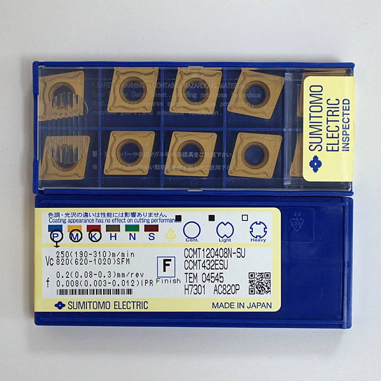 10 шт. CCMT120408N-SU AC820P CCMT120408N-SU AC830P
