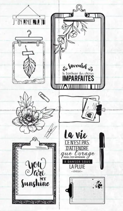 

French Transparent Clear Stamp for DIY scrapbooking/Card Making C377