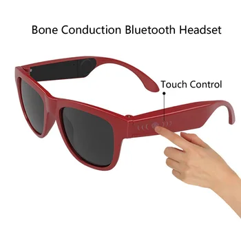 

2018 G1 Sunglasses Bluetooth Bone Conduction Headset Smart Touch Smart Glasses Health Sports Wireless Headphones With Microphone