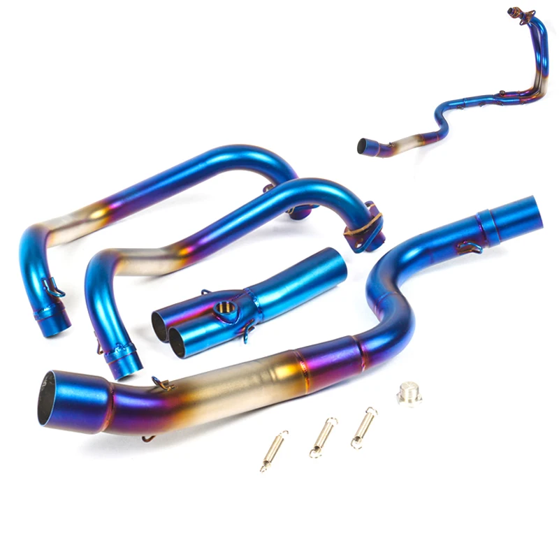 

motorcycle exhaust link pipe mid pipe Titanium color fit for 51mm exhaust Convertor Adapter NINJA 250 z250 front pipe ninja300