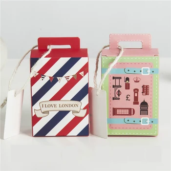 

Creative Luggage Box Paper Chocolate Box Baby Shower Candy Box Wedding Favors And Gifts Event & Party Decoration Supplies