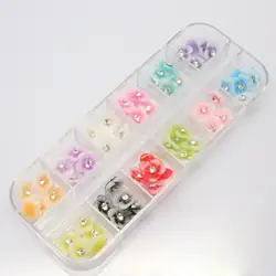 3D Полимерная глина крошечные цветы дизайн ногтей DIY дизайн колеса Набор украшения для ногтей OR88