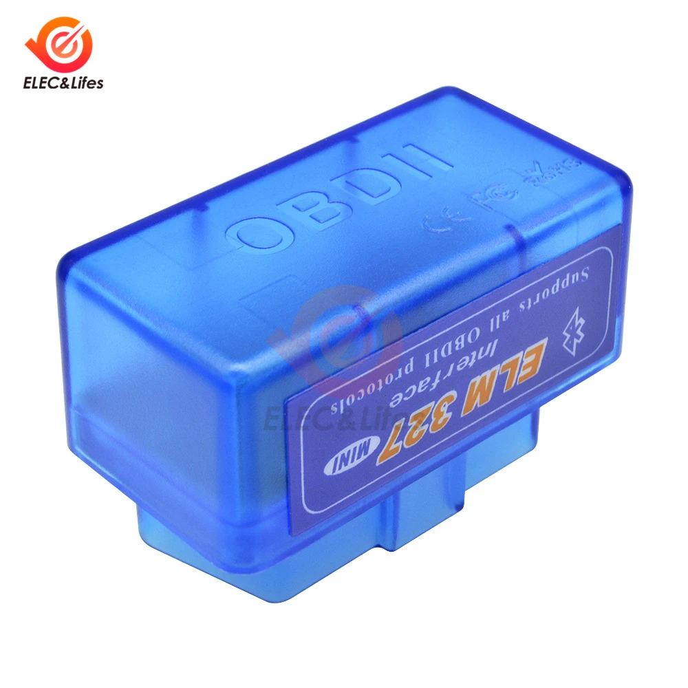 DC 12 В Мини ELM327 V2.1 OBD2 OBDII Bluetooth Автомобильный диагностический автоматический сканирующий сканер bluetooth адаптер для Android/Symbian