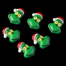 10 יחידות דובי עם חג המולד כובע שרף Flatbacks רעיונות שיער Bow מלאכת יום הולדת/מסיבה/חתונה/תפירה/ טלפון סלולרי DIY דקור(China)