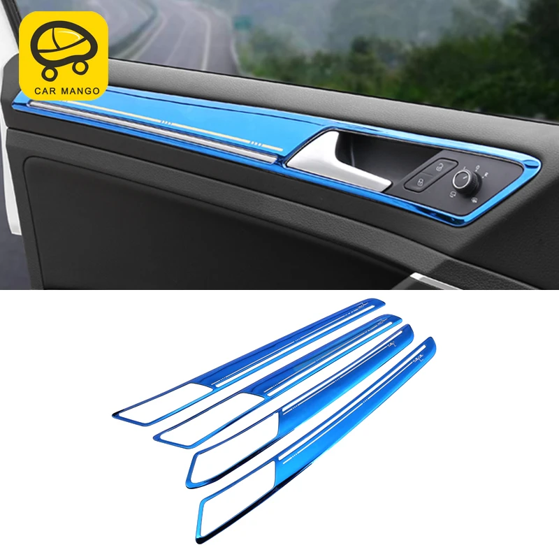 CarManGo For Volkswagen Golf 7 Golf 7.5 Car Styling Door Gate Panel Cover Trim Frame Sticker Interior Accessories CarManGo For Volkswagen Golf 7 Golf 7.5 Car Styling Door Gate Panel Cover Trim Frame Sticker Interior Accessories