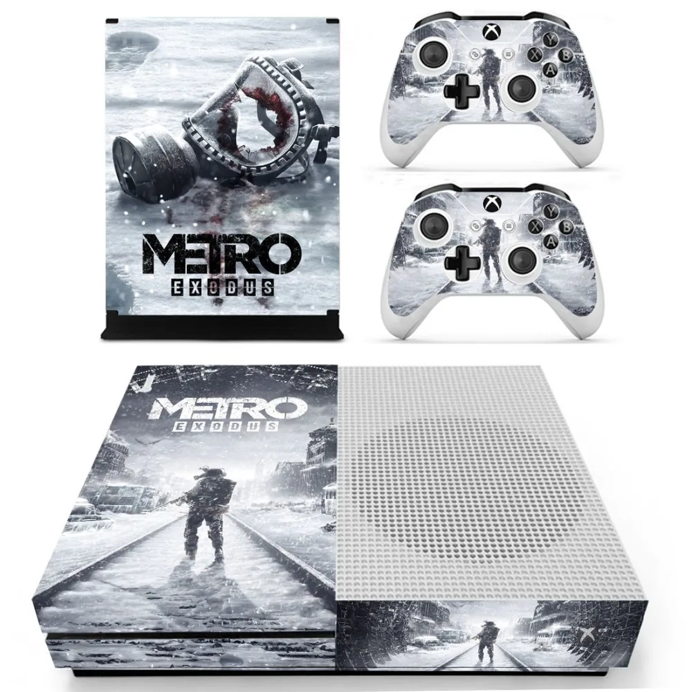 Metro Exodus наклейка для Xbox One S Наклейка s vinilo pegatina для Xbox one тонкая консоль и два контроллера