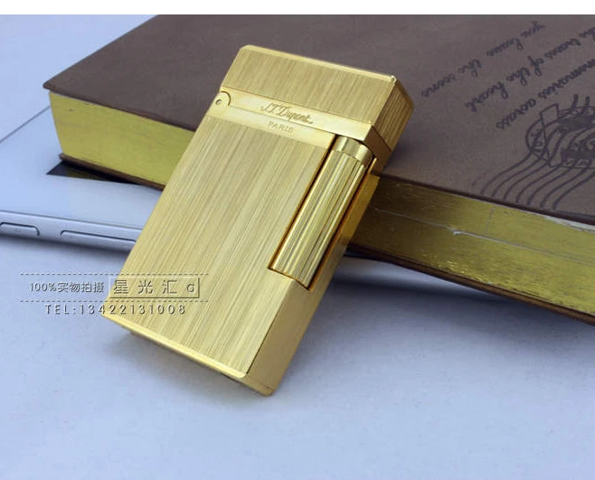 Dupont Lighter Genuine / gold brushed / broke lighters genuine super