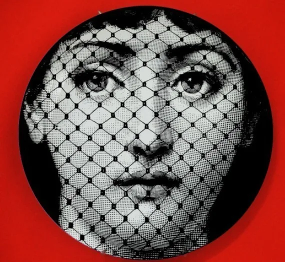 9 Европейский Миланский стиль Великолепные Редкие тарелки Fornasetti Lina лампочка лицо rosenthal Piero Fornasetti настенные декоративные 8 дюймов блюдо - Цвет: 9
