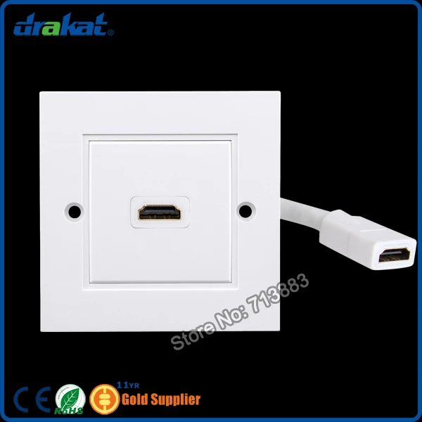 

HDMI Socket Plate with cable UK type 1 port