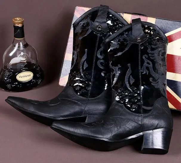 mens leather mid boots