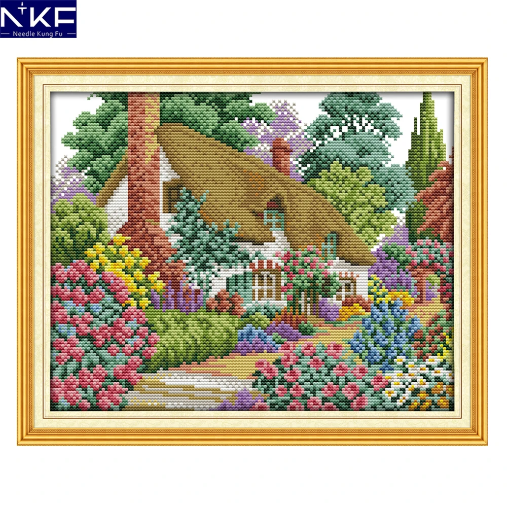 Nkf Midsummer Hut Scenery Style Modern Designs Diy Needlecraft Kits Christmas Counted Cross Stitch Patterns For Home Decoration Counted Cross Stitch Counted Cross Stitch Patternsstitching Kit Cross Stitch Aliexpress