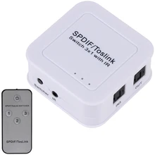 Portable SPDIF / TOSLINK Digital Optical Audio 3×1 Switcher (3 Inputs & 1 Output) with Remote Control