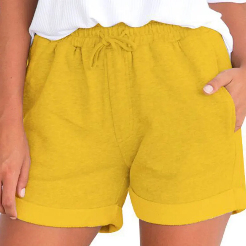 Женские универсальные хлопковые шорты в стиле кэжуал тренировки дышащие с поясом облегающие короткие брюки 2019 уличная мода новые летние