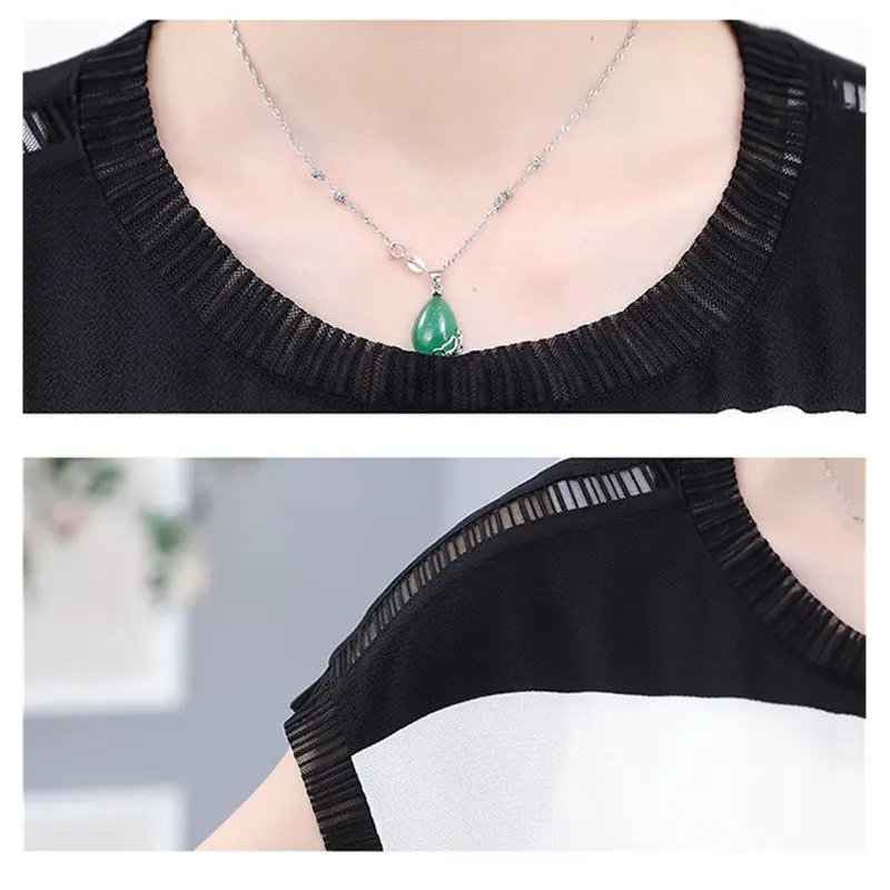 Женский комплект из 2 предметов шифоновая рубашка с коротким рукавом и широкие