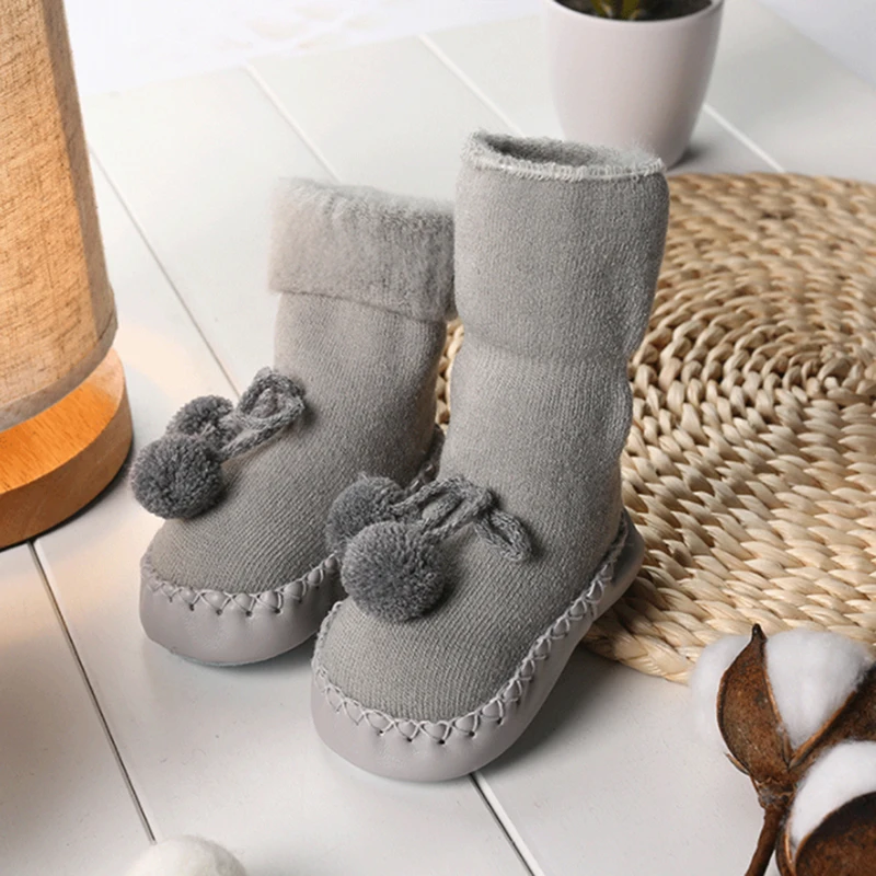 Г. Носки для новорожденных зимние хлопковые носки-тапочки для мальчиков нескользящие носки для малышей носки с резиновой подошвой для маленьких девочек Kniekousen Meisje