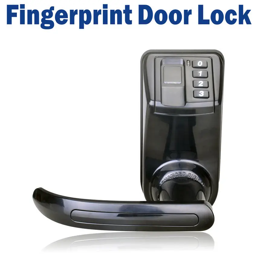 Kopen 2018 Zwart LS9 Biometrische Deurslot Vingerafdruk Wachtwoord Vergrendelen Digitale Code Keyless Smart Entry Deadbolt