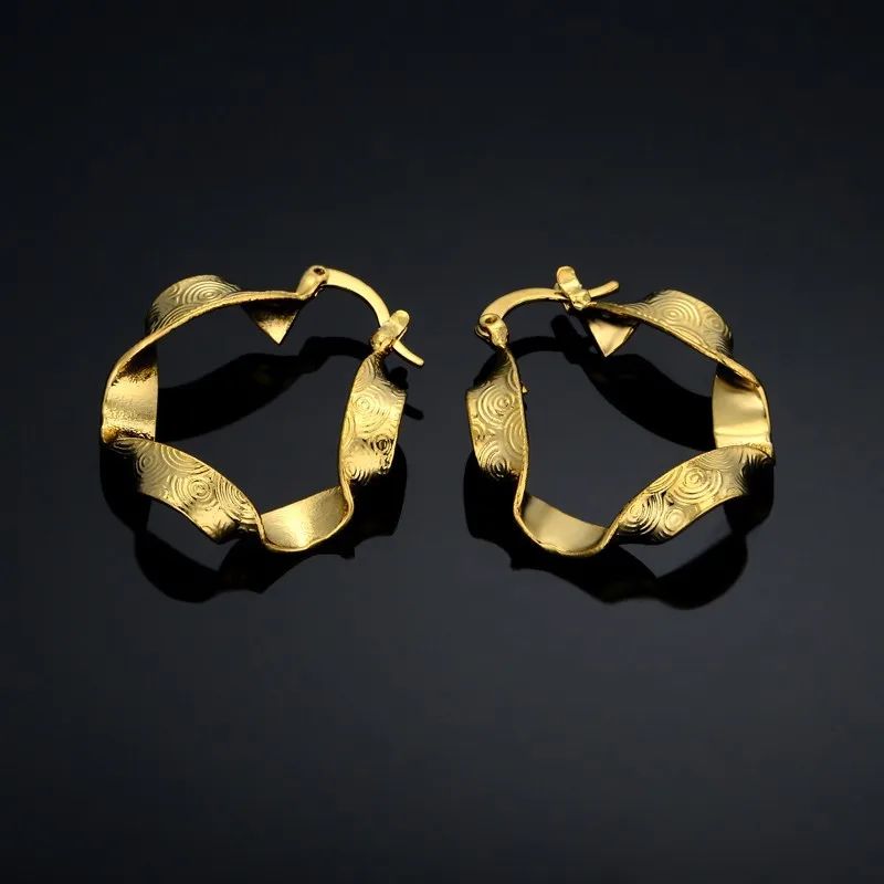 Золото знаменитой марки серьги-кольца винтажные золотые цвета канала большие круглые серьги для женщин девушек Горячая Распродажа винтажное украшение Boho