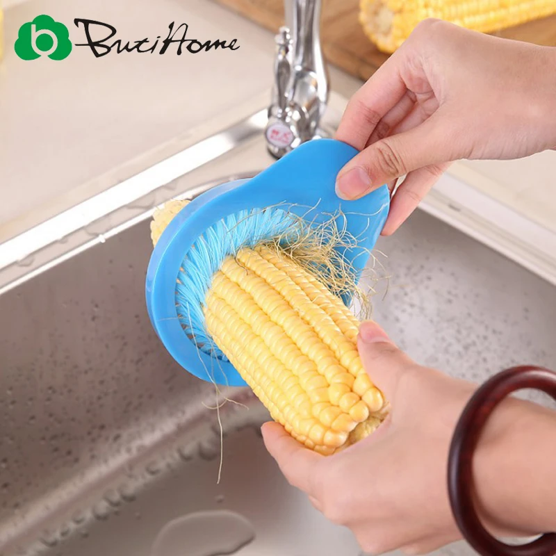 Butihome Кухня растительного кисти кукурузы щетка для очистки чистки овощей фруктов