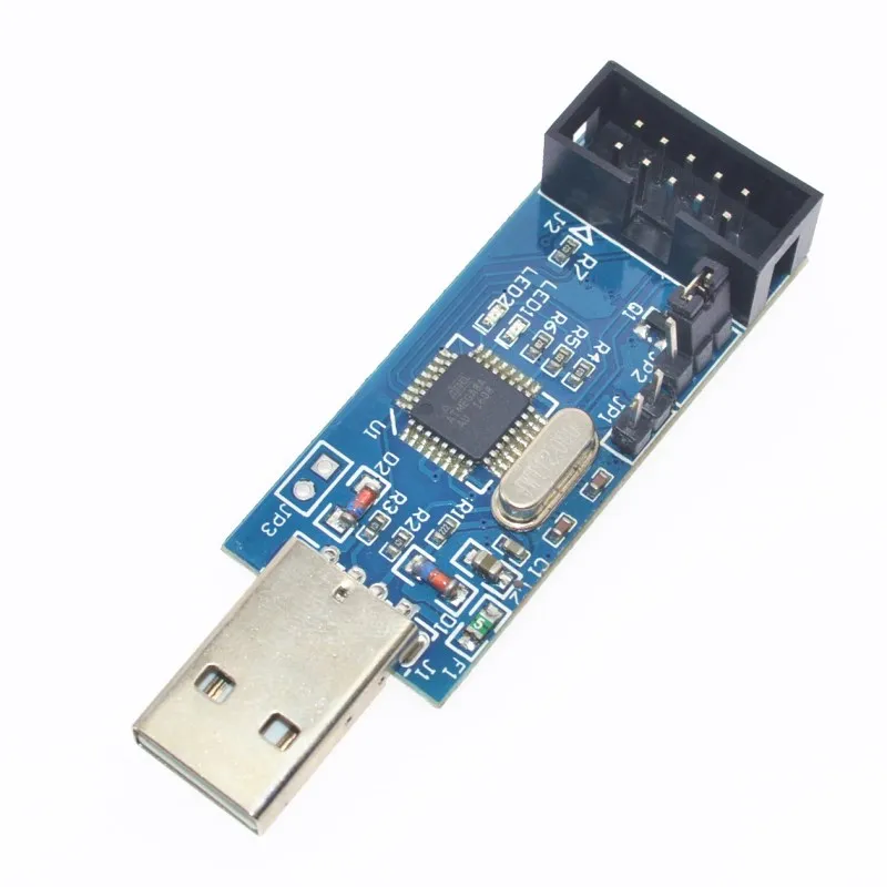 2 шт. = 1 шт. SBASP USB AVR программист для Atmel USB ASP USBISP ISP загрузчик+ 1 шт. 10PIN до 6PIN адаптер WAVGAT