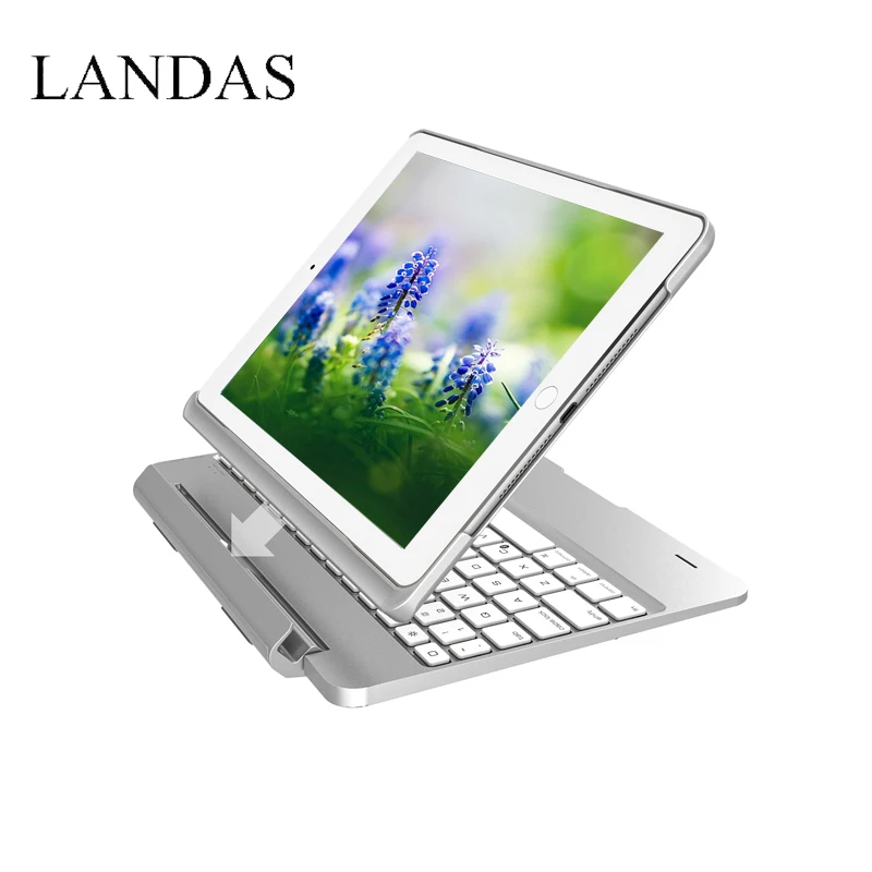 Landas USB Backlit Keyboard For iPad Pro 9.7 2018 Slot Cover For iPad 9.7 New 2017 Wireless Keyboard Bluetooth For Air 2 Tablet