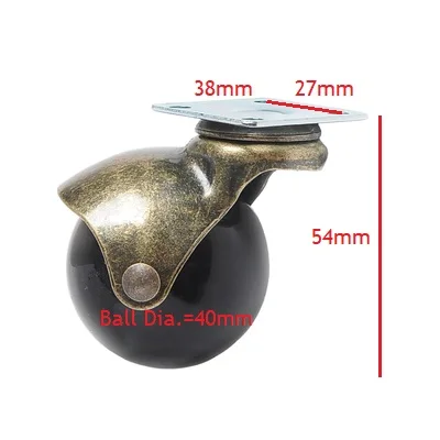 1.5 Plate Bronze 2 шт./партия 1," 2" Бронзовый золотой стул сиденье шарикоподшипник универсальный шарнир ролик роликовая пластина вставка булавка античный - Цвет: 1.5 Plate Bronze