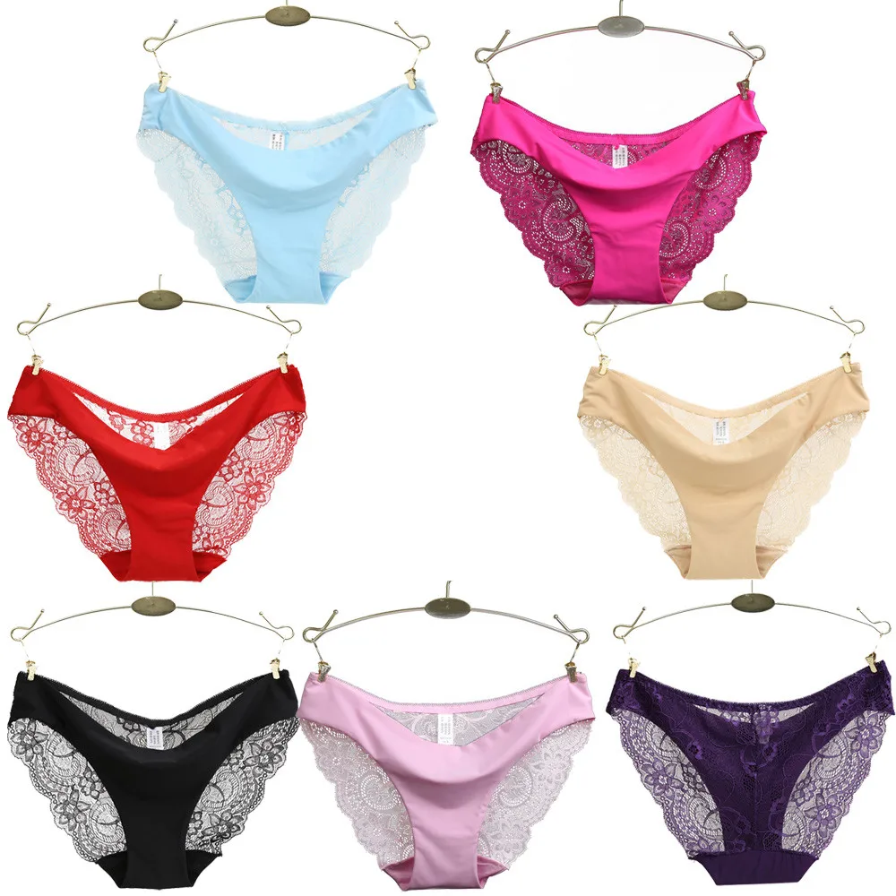 

2018 Fashion Women Sexy Lingerie lace Panties Seamless Cotton Panty Hollow briefs Underwear Hollow briefs girl underwear#L