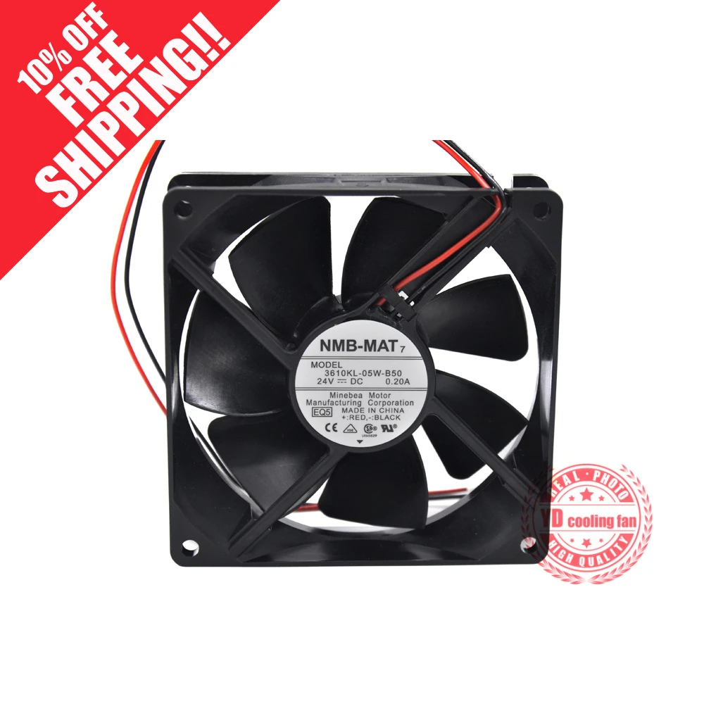 Neu NMB-MAT 3610KL-05W-B50 24 Vdc Bürstenlosen Kühler 92mm Quadratisch Neu NMB-MAT 3610KL-05W-B50 24 Vdc Bürstenlosen Kühler 92mm Quadratisch