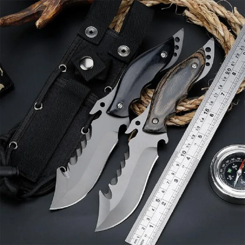 

Factory direct tactics high hardness field survival multi-function hunting knife outdoor tool with small straight knife