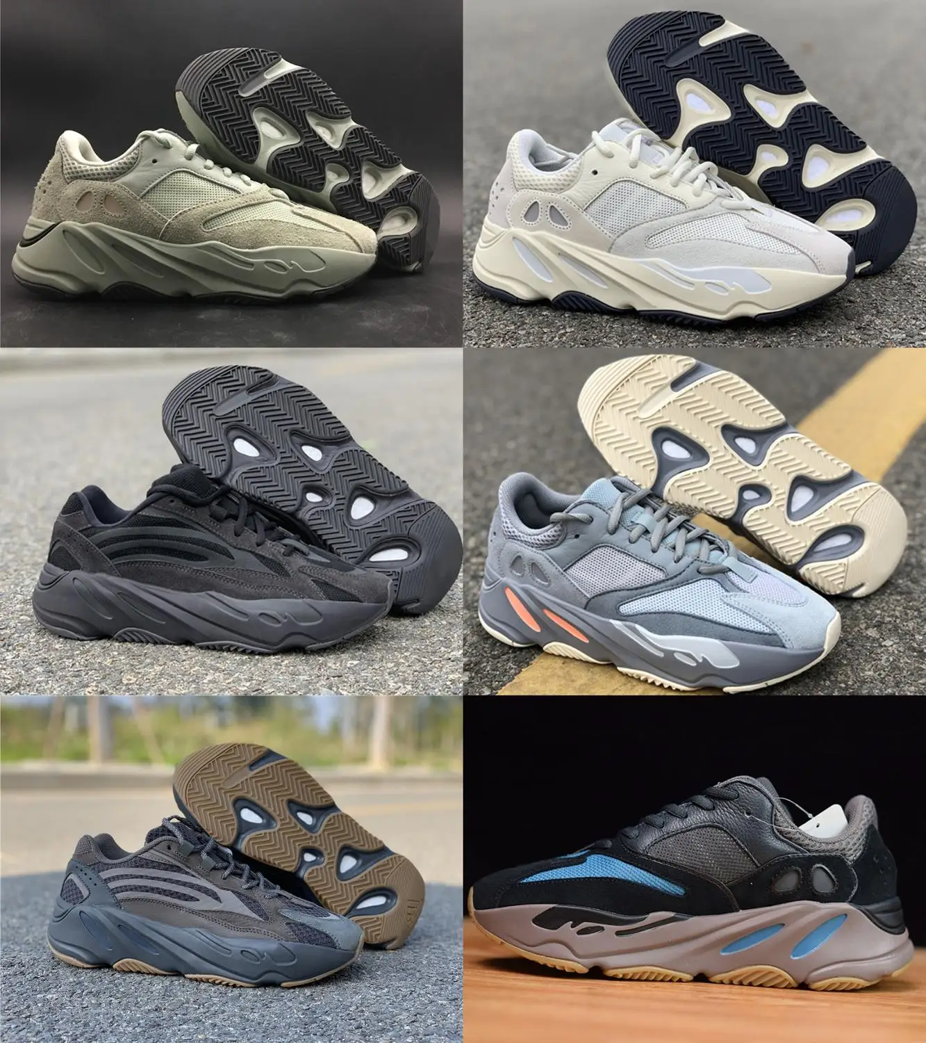 

Ins Hot Wholesales Inertia Geode Salt 700 Running Shoes Kanye West 3M Designer Basf New Fashion Sports Casual Trainers With Box