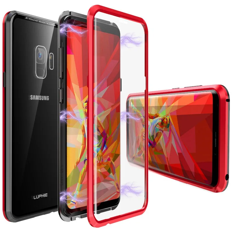 360 полная защита магнитный металлический чехол для Samsung Galaxy S8 S9 S10 Plus Note 9