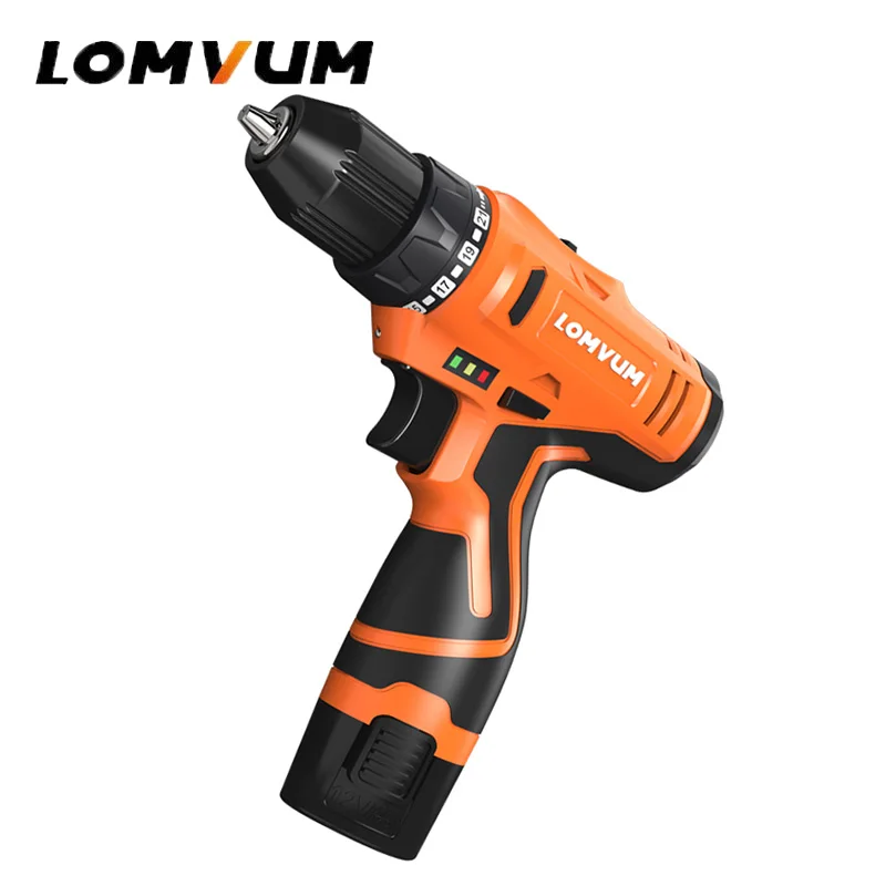 LOMVUM новая 12 В односкоростная электрическая дрель с аксессуарами