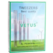 Vetus JP серии лучшие ресницы нержавеющая сталь tweezers пинцет для бровей антистатические