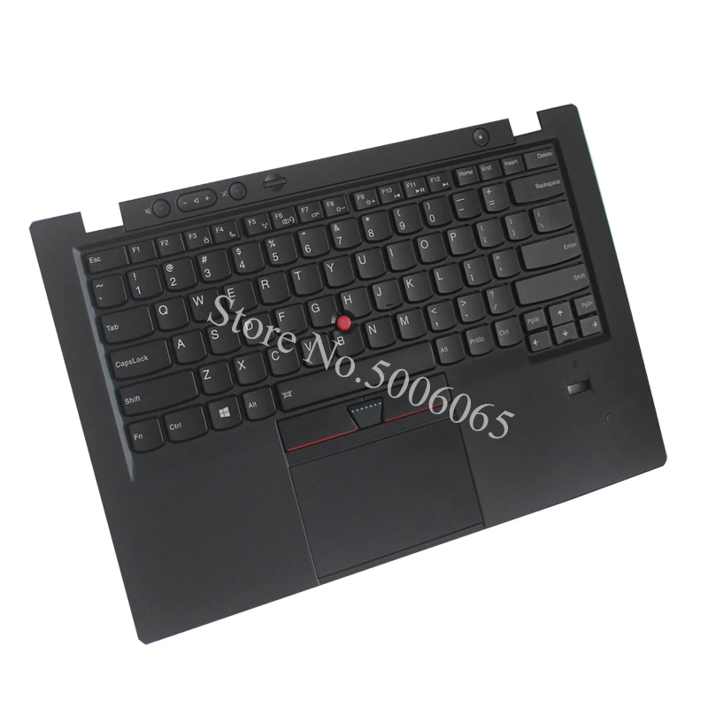 

NEW for Lenovo Thinkpad X1 carbon X1C 2013 US Backlit Keyboard bezel palmresst cover W/TP FP 84US 0C02177 FRU: 04Y0786 04X3601