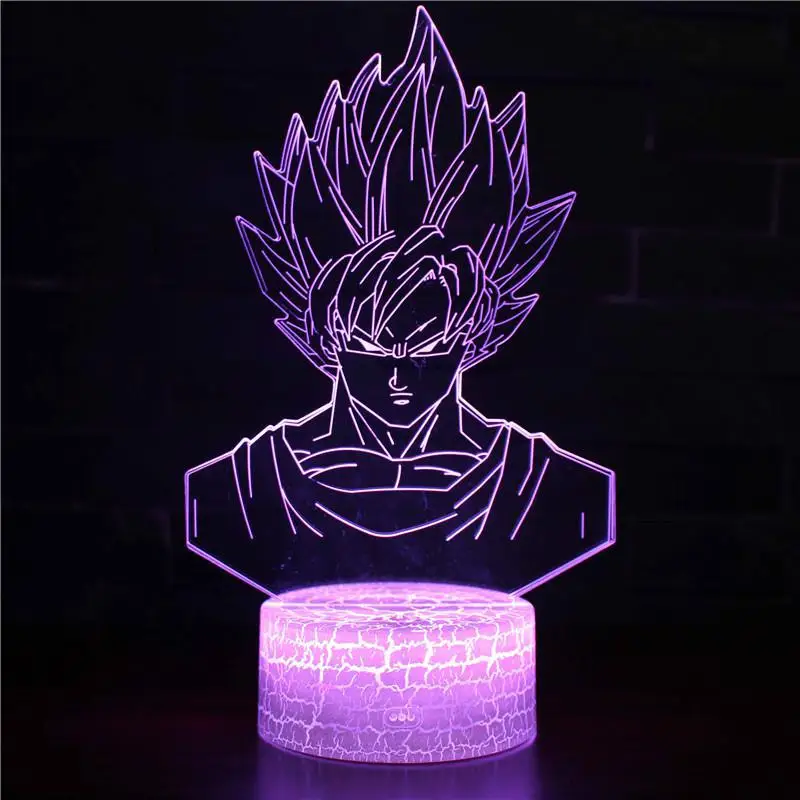 Dragon Ball Goku Strength bombes креативный настольный 3d светодиодный светильник для спальни декоративное освещение детские праздничные подарки ночник