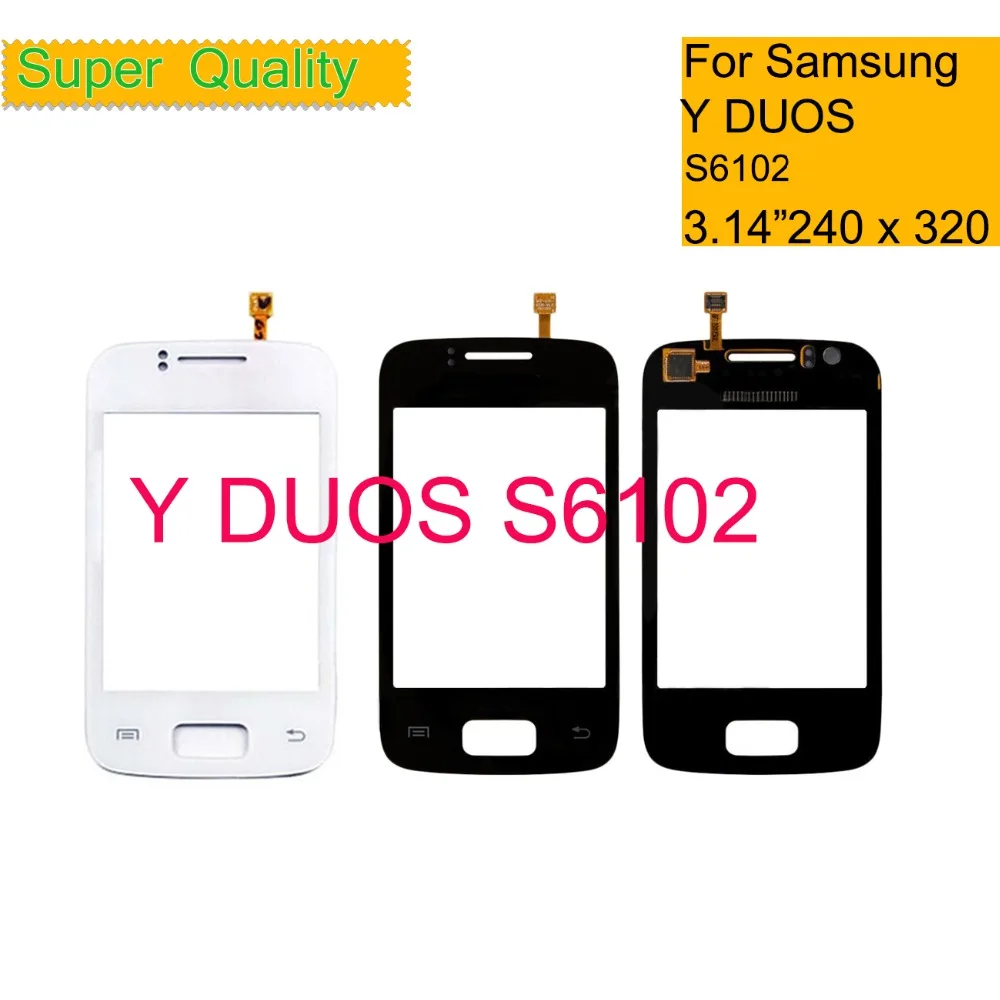 

For Samsung Galaxy Y Duos S6102 Y Duoz GT-S6102 Touch Screen Panel Sensor Digitizer Front Glass Outer Lens Touchscreen No LCD