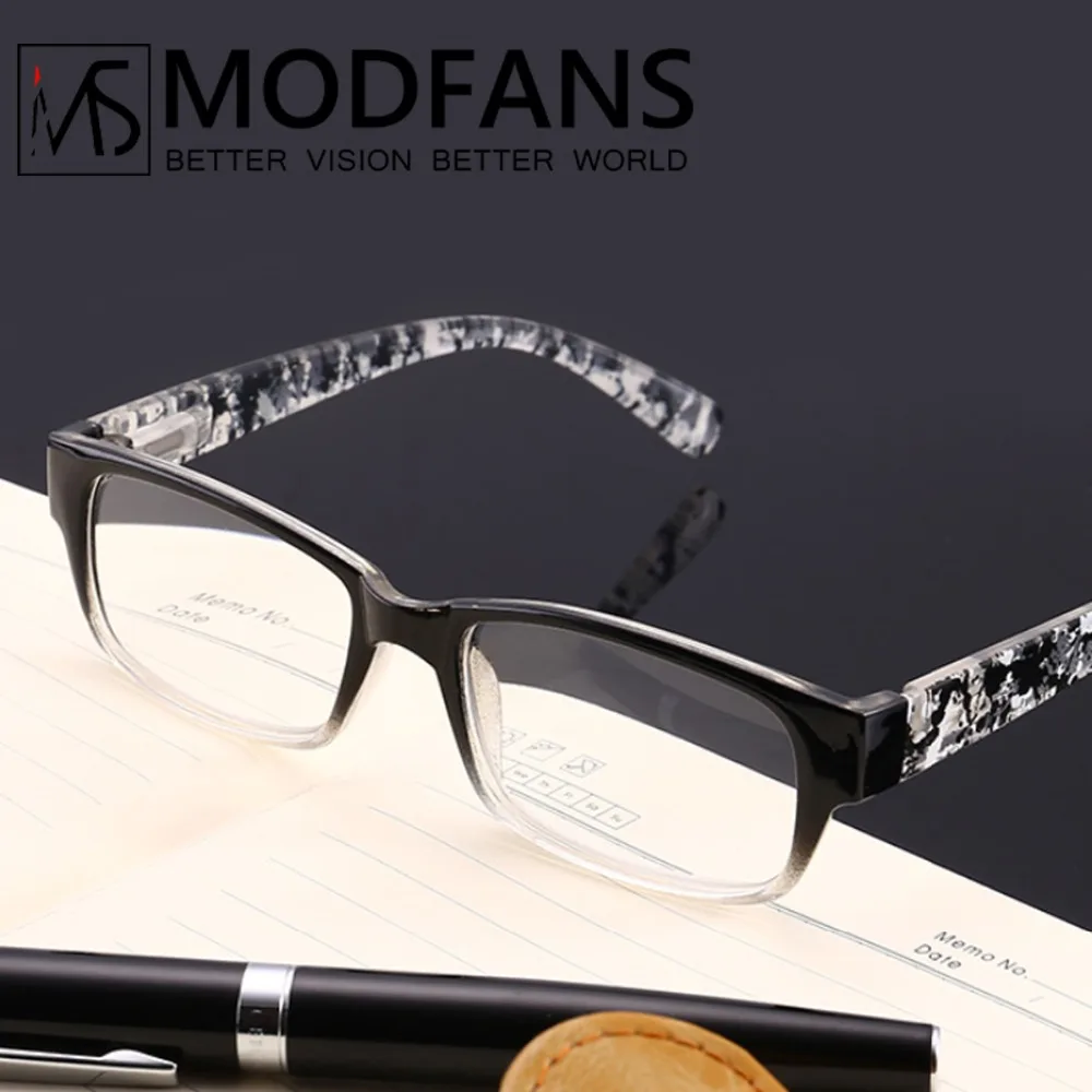 Reading Glasses Women Glasses Male Square PC Frame Clear Glass Lens Fashion design With Diopter 1 1.5 2 2.5 3 3.5 4