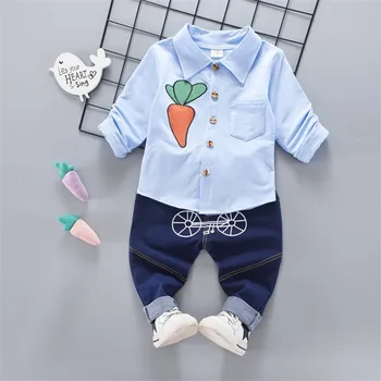

baby boys clothing set spring autumn new 2018 fashion style cotton jacket+pants kids cartoon clothes