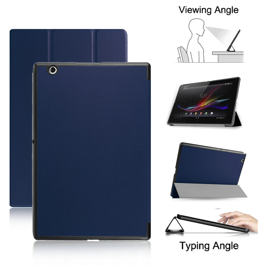 Для Xperia Z4 Tablet Ультратонкий чехол из искусственной кожи с подставкой для Sony 10 1