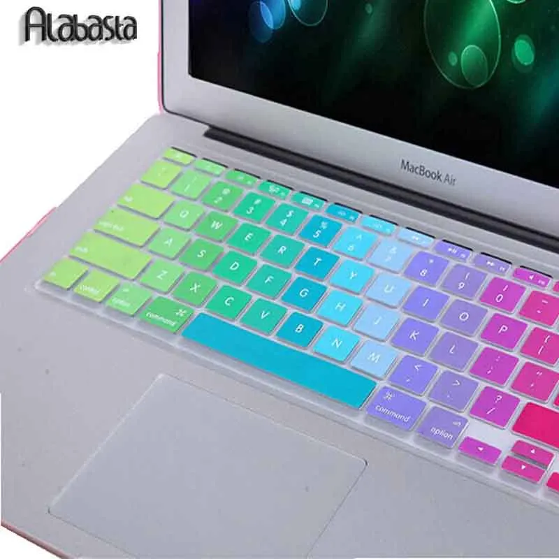 Alabasta US Ver. Colorful Silicone Rainbow keyboard Cover For Macbook