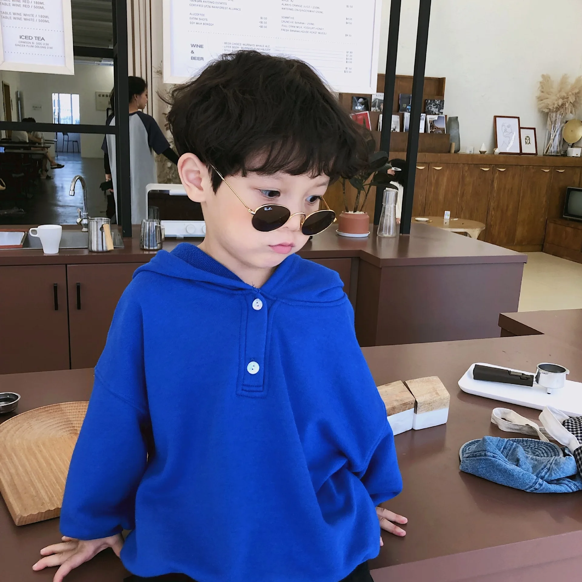 New Arrival Girls Boys Hooded Sweatshirt Long Sleeve Cotton Autumn Kids Top Tees 1-6 years