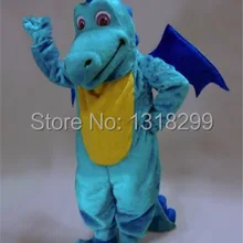 Талисман Бирюзовый Дракон костюм талисмана нарядное платье Пользовательские праздничный карнавальный костюм тема Карнавальный Костюм-маскот