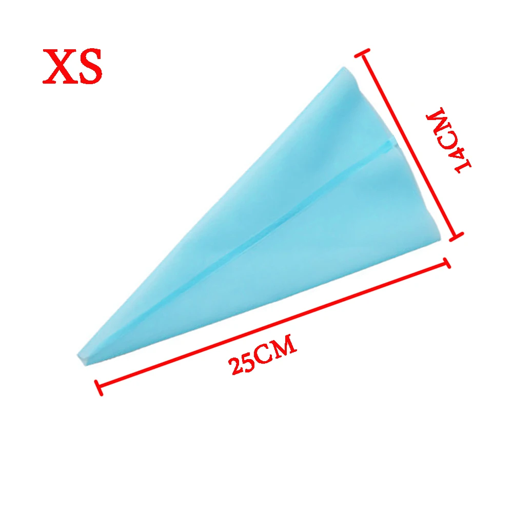 1 шт силиконовый трубопровод мешок многоразового использования Обледенение кондитерский мешок для крема торт инструмент для декорирования, сделай сам - Цвет: blue XS