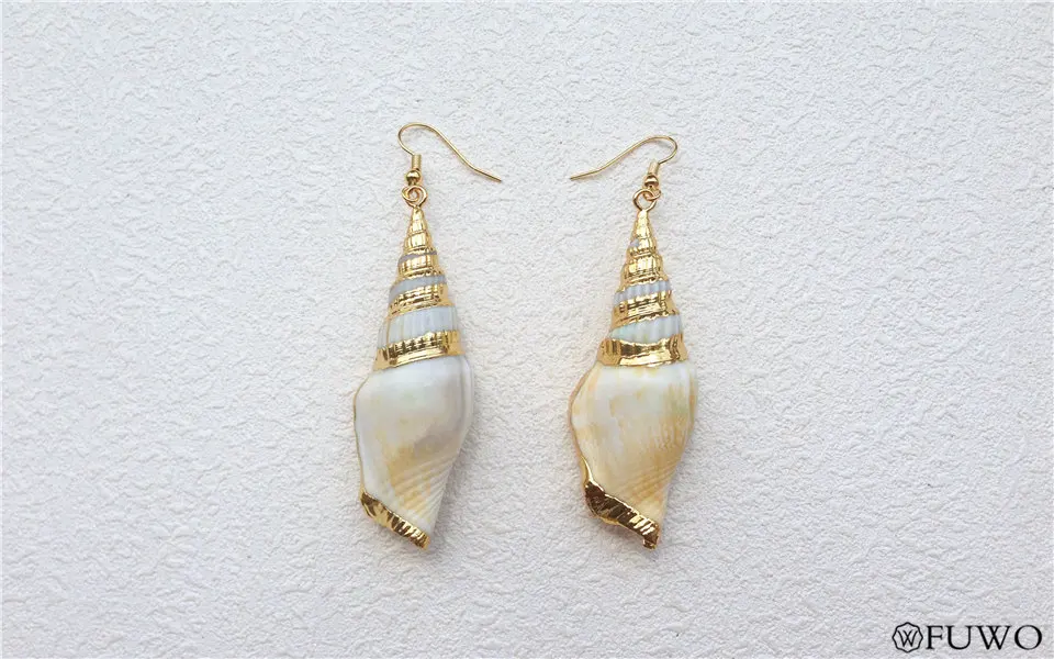 Conch Shell Dangle Earrings 7