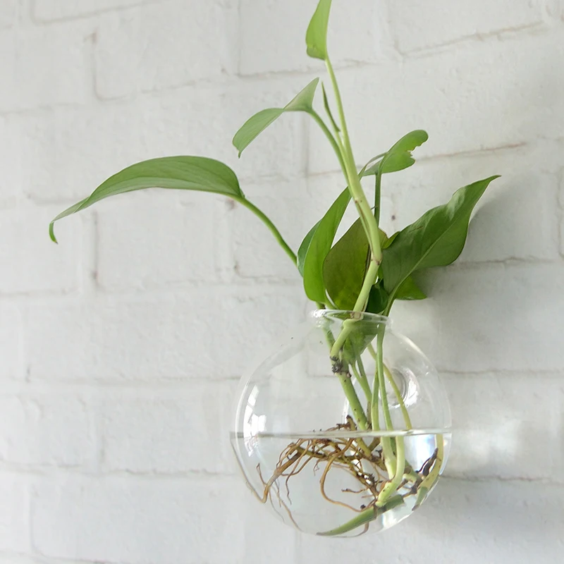 Wall hanging glass vase transparent bottle hydroponics bread creative home decoration wedding accessories |