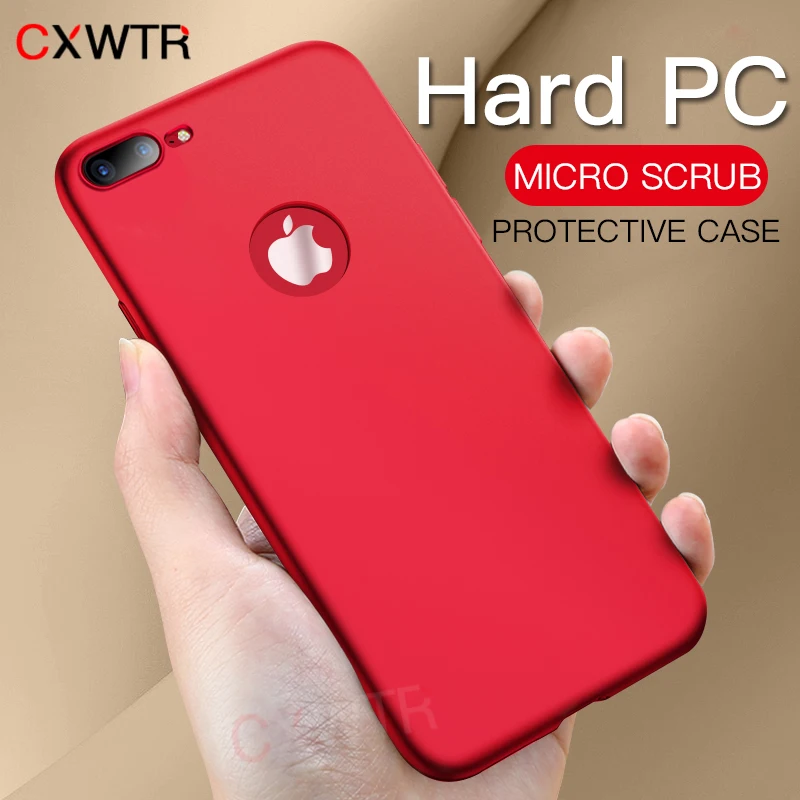 

Ultra Thin PC Matte Case For iPhone 7 8 Plus XR XS Max X Simple Plain Phone Cover Coque For iPhone 6 6S Plus 5 5s SE Case