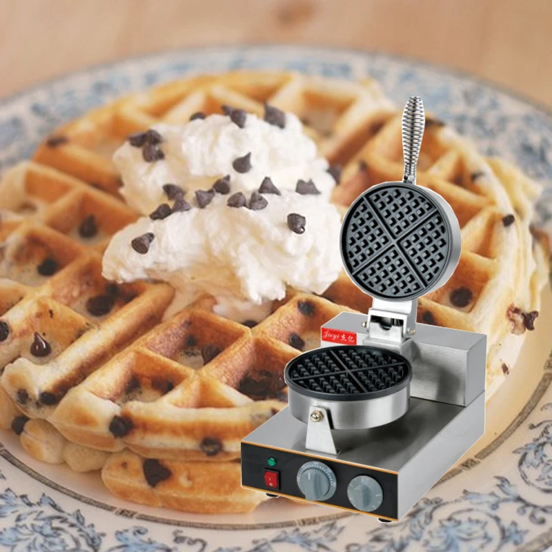 110V 220V 1300W Non Stick Gas Waffle Maker Single Head With Timer For