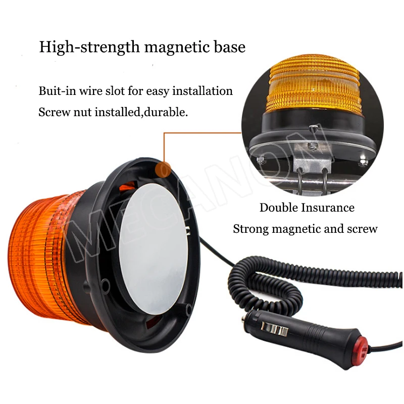 Signal Warning light 12V/80V LED Flash Beacon Strobe Emergency Lamp Indicator light magnetic roof lamp with cigar lighter