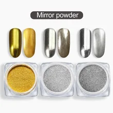 1 шт. зеркальные, серебряные, золотистые, волшебные пигментные пудры для маникюра, хромированный пылезащитный Блестящий Гель-лак для ногтей, инструменты для украшения ногтей с блестками