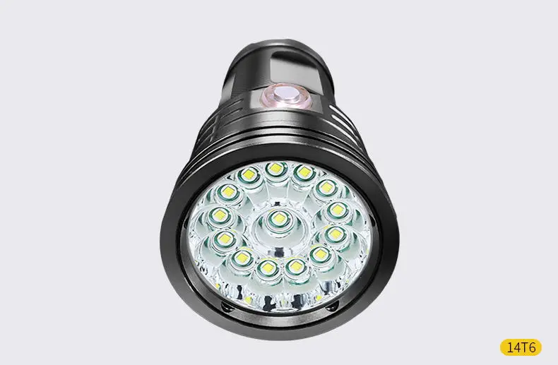 Мощный светодиодный светильник-вспышка поисковый светильник 3-18* T6 светодиодный фонарь 48000 люмен водонепроницаемый светильник 4*18650 батарея USB зарядка как внешний аккумулятор