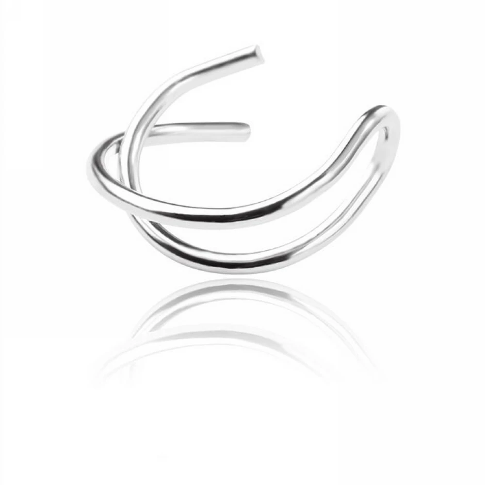 E0023-C торговля крошечные петли одиночные серьги без пирсинга уха клип носа кольца губы кольцо для wo мужчин - Окраска металла: E0021-C